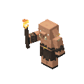 An adult torch piglin's special idle pose