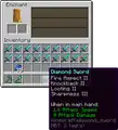 A sword with 4 enchantments on it.