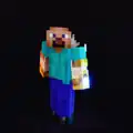 Steve wearing the soul fists in-game.