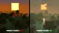 Each image shows a swamp during sunset. The right image shows the reflection of the sunset in Vibrant Visuals. These images show how Vibrant Visuals enhances the scene.