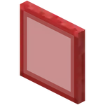 Hardened Red Stained Glass Pane.png: Infobox image for Hardened Stained Glass Pane the block in Minecraft