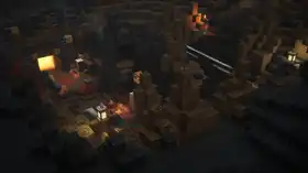 MCD Windswept Peaks Cave 1.png: Infobox image for Mountain Cave the dungeons mission in Minecraft