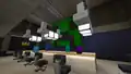A creeper face in a meeting room in the lobby building.