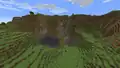 Caves and hills in a plains biome.