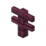 Crimson Fence.png: Infobox image for Wooden Fence the block in Minecraft