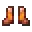 Invicon Resin Trim Copper Boots.png: Inventory sprite for Resin Trim Copper Boots in Minecraft as shown in-game linking to Resin Trim Copper Boots with description: Copper Boots Upgrade:  Armor Trim  Resin Material When on Feet: +1 Armor