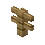 Oak Fence.png: Infobox image for Wooden Fence the block in Minecraft