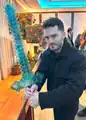 Maron holding a diamond sword.