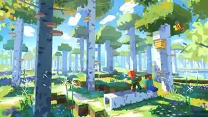 Concept art for the birch forest.