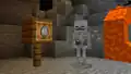 Skeleton near its spawn egg.