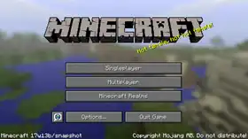 Java Edition 17w13b.png: Infobox image for Minecraft 17w13b the version in Minecraft