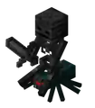 A wither skeleton cave spider jockey.‌[Bedrock Edition only]