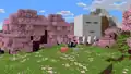 Happy ghast leashed to mobs