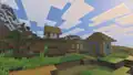 A plains village at sunrise, which is actually right behind the hill in the previous snapshot.