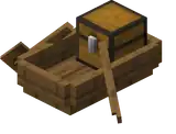 Spruce Boat with Chest.png: Infobox image for Boat with Chest the item entity in Minecraft