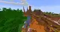A badlands and jungle biome generated together.