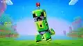 Artwork of a creeper as it appears in the Sonic Texture Pack. Notice the robotic look.