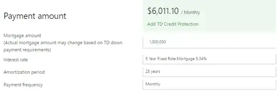calculator showing $6011 monthly payment
