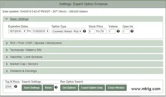 Expert Option Screener