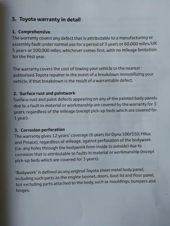 Detail’s of “Warranty Chapter 3”