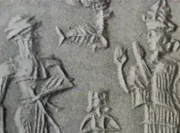 Early depiction of Enki's goatfish