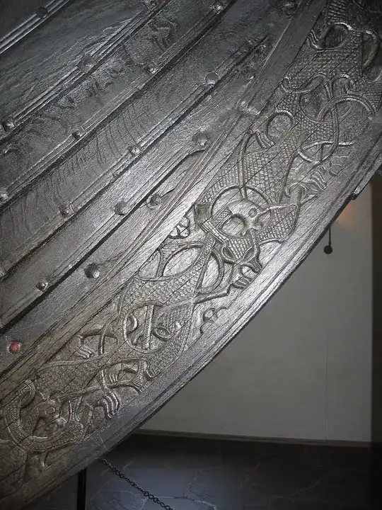 carvings on prow of Oseburg ship