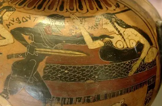 Tydeus and Ismene, Corinthian black-figure amphora, c. 560 BC, Louvre (E 640)