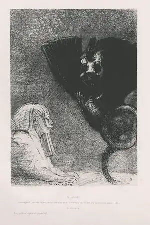Redon's Chimera and Sphinx