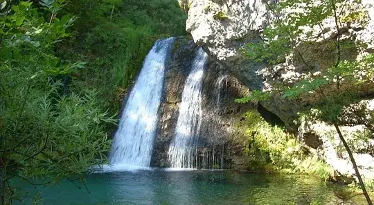 Waterfall in Enipeus Gorge