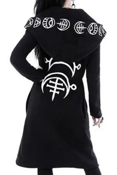 Punk Style Moon Print
