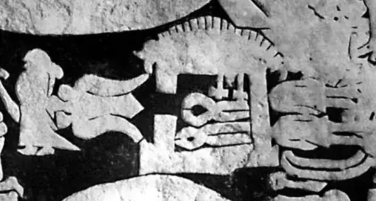 Ardre stone depiction of Völund's smithy