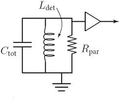 parallel RLC circuit, amplifier on hot side