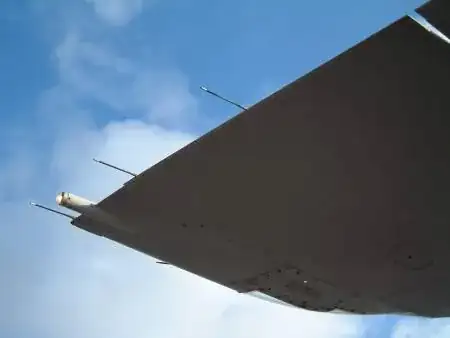 Discharge wicks on an airplane