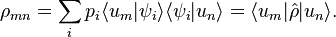 density matrix