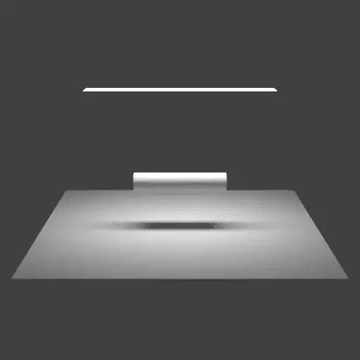 Animation of a rotating rod under a long, thin plane light