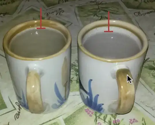 Same mugs after waiting an hour