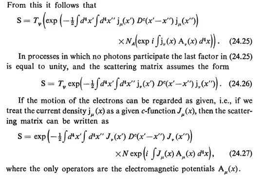S-martix as a sum of normal products