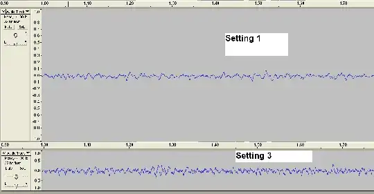 Waveform for 1 and 3 settings with no pen