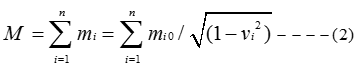 Summation of mass