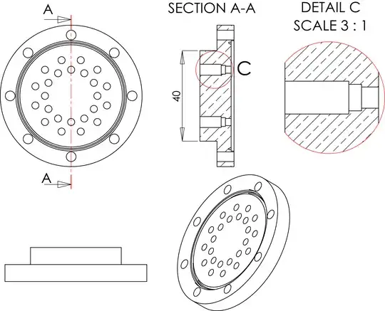 Sketch of existing feedthrough design
