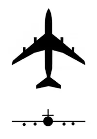 A typical swept wing aircraft from Wikipedia commons
