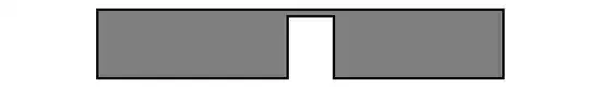 rectangle with taller rectangular notch taken out of side