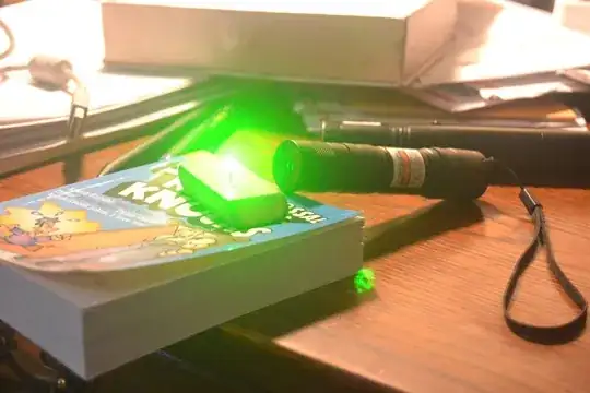laser being split by staple
