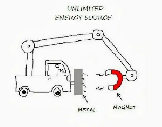 Magnet pulling truck