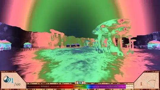 screenshot depicting shifted colors