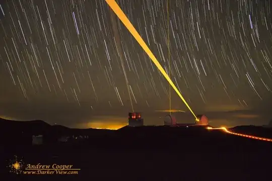 Dualing Lasers atop Mauna Kea