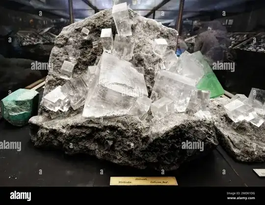 Huge salt crystals at the museum of natural history in Vienna