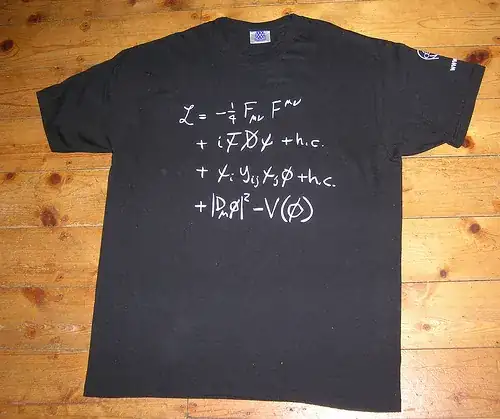The CERN standard model Lagrangian T-shirt!
