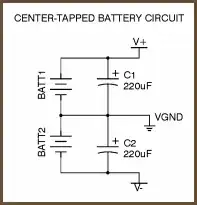 Battery split supply schematic