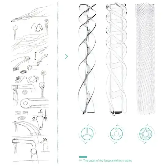Sketches of the faucet